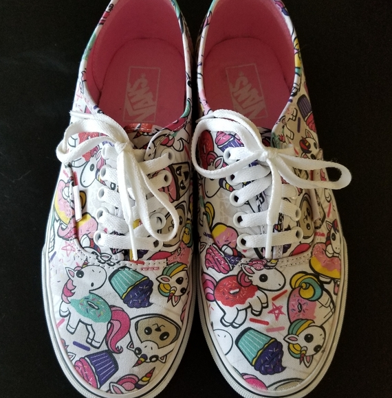 Vans Shoes - Vans Unicorn Donut Cupcake Shoes Size 9.5 Women's